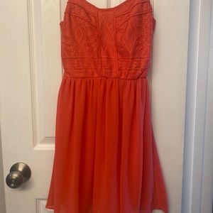 Cute flowy pink spring dress knee length